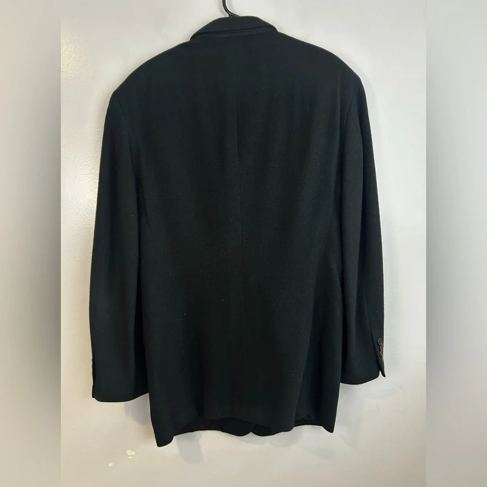 Brooks Brothers 100% Camel Hair Black Jacket Blazer Size 43L / 43 Long